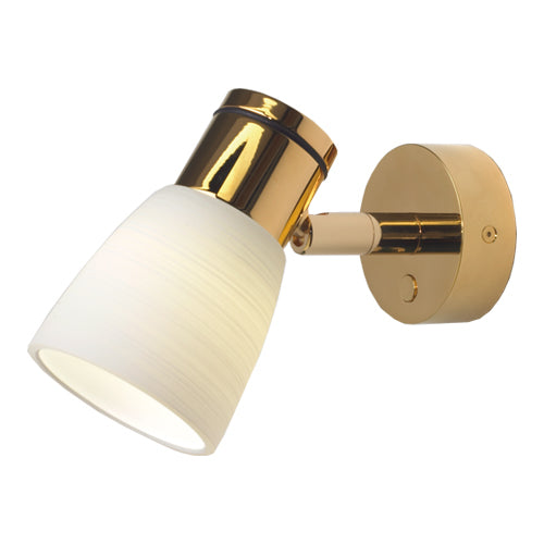 Prebit LED-Anbauleuchte R1-1, gold-glanz, warmweiß