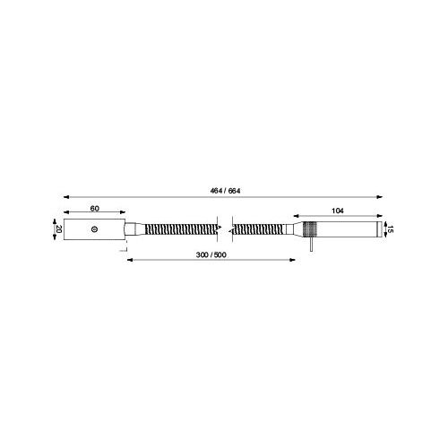 Prebit LED-Flexleuchte 07-1, 300mm, chrom-matt/Led