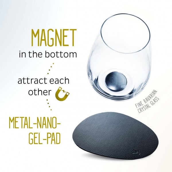 silwy - Metall-Nano-Gel-Platzset mit Leder-Coating