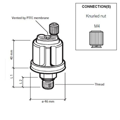 Veratron VDO Öldruck Sensor 5 bar/80 psi, 1polig, 1/8' – 27 NPTF