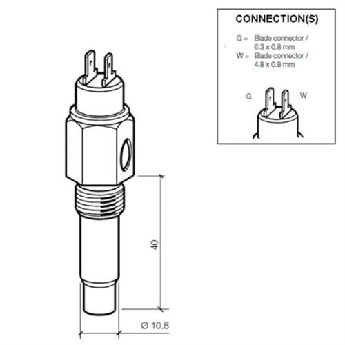 VDO Kühlmitteltemperatursensor 120°C - 5/8-18 NF-3