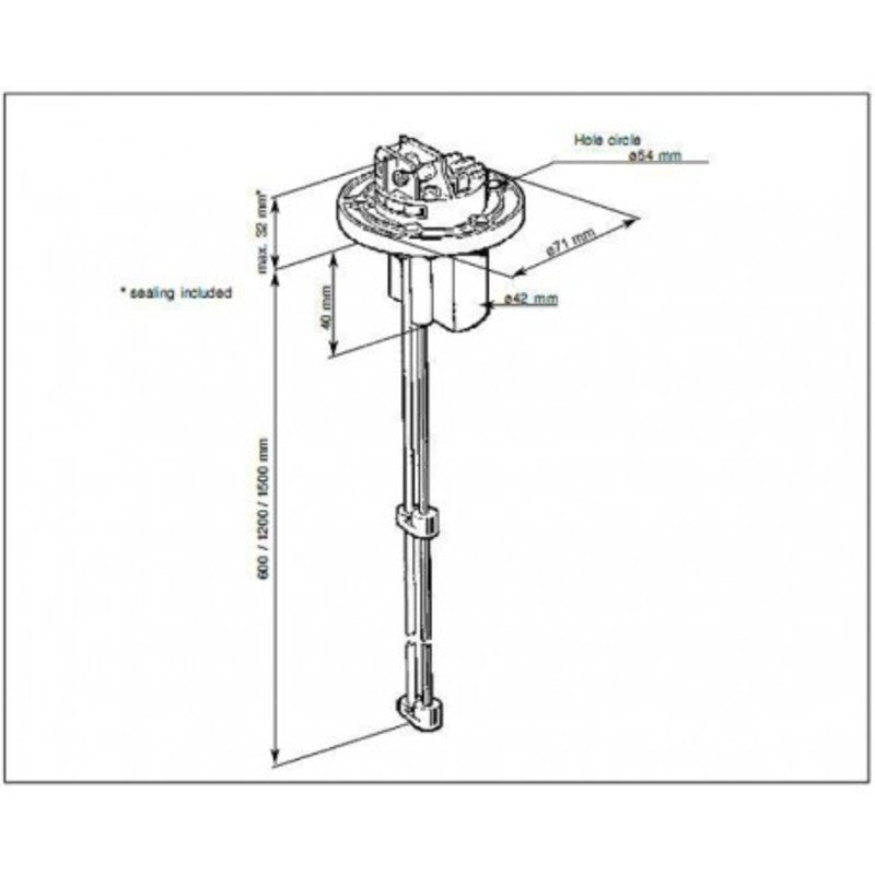 Veratron VDO Frischwasserfüllstand-Geber 80-600mm