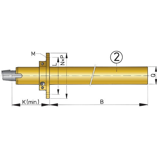 Vetus Bronze-Stevenrohr Ø 30 mm, L=500 mm