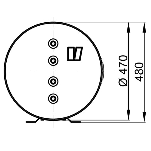 Vetus Doppelspiral Warmwasserboiler, 25 bis 100 Liter