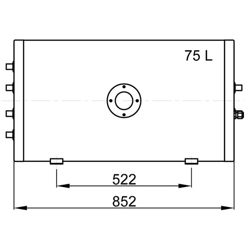 Vetus Doppelspiral Warmwasserboiler 75 Ltr.