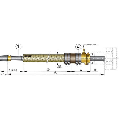 Vetus GFK-Stevenrohr Ø 40 mm, L=2000 mm