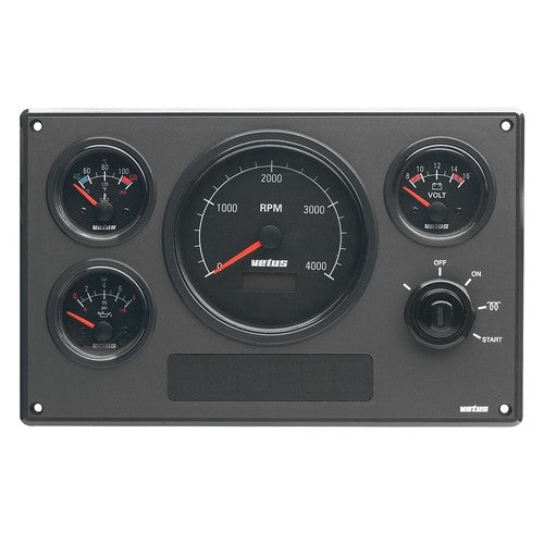 Vetus Instrumentenpanel MP34, schwarz, 12 Volt