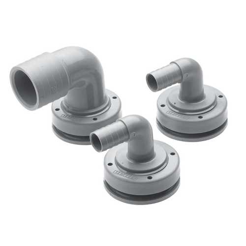 Vetus Schlauchanschluss gebogen, 13 bis 38 mm Schlauchdurchmesser für flexible Tanks