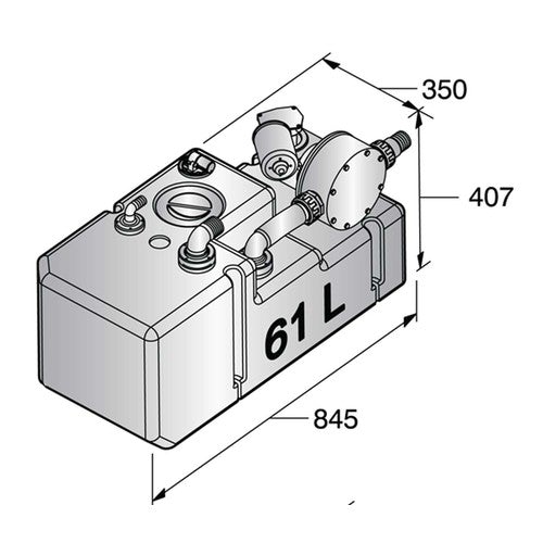 Vetus Schmutzwassertanksystem, 42 bis 120 Liter, 12 oder 24 Volt