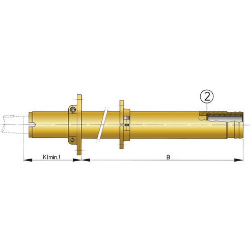 Vetus Zweites.Lager für Stevenrohr Ø 50 mm
