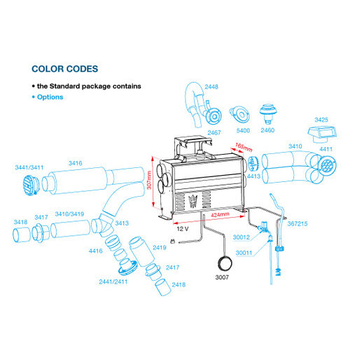 Wallas SPARTAN AIR Diesel-Heizung 1400-4500W